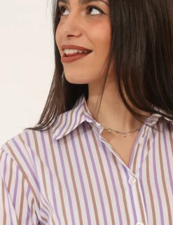 Camicia Materica Viola