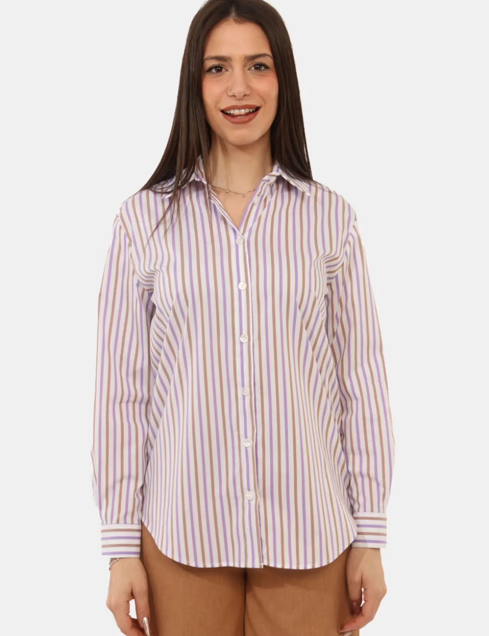 Camicia Materica Viola