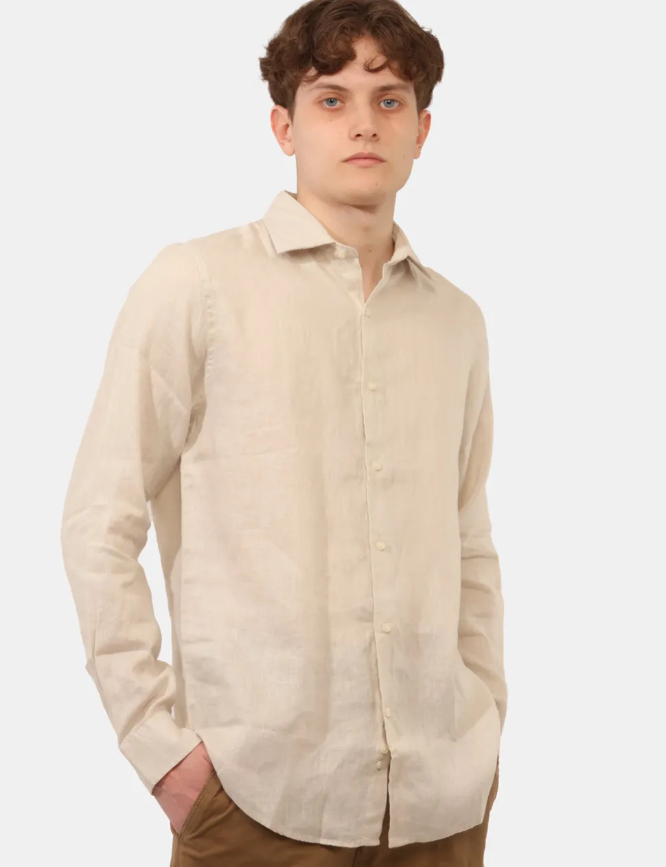 Camicia Prj22. Beige