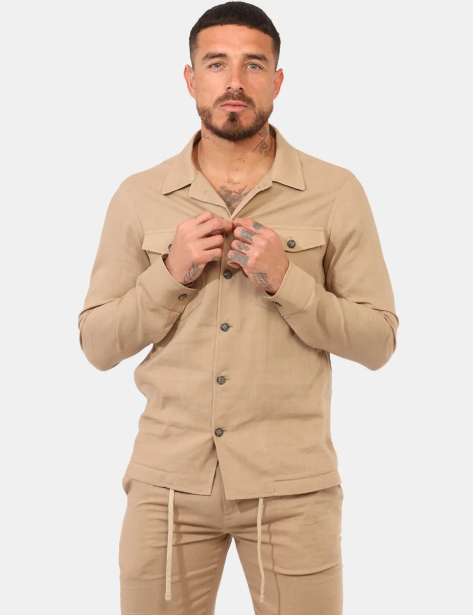Camicia Prj22. Beige