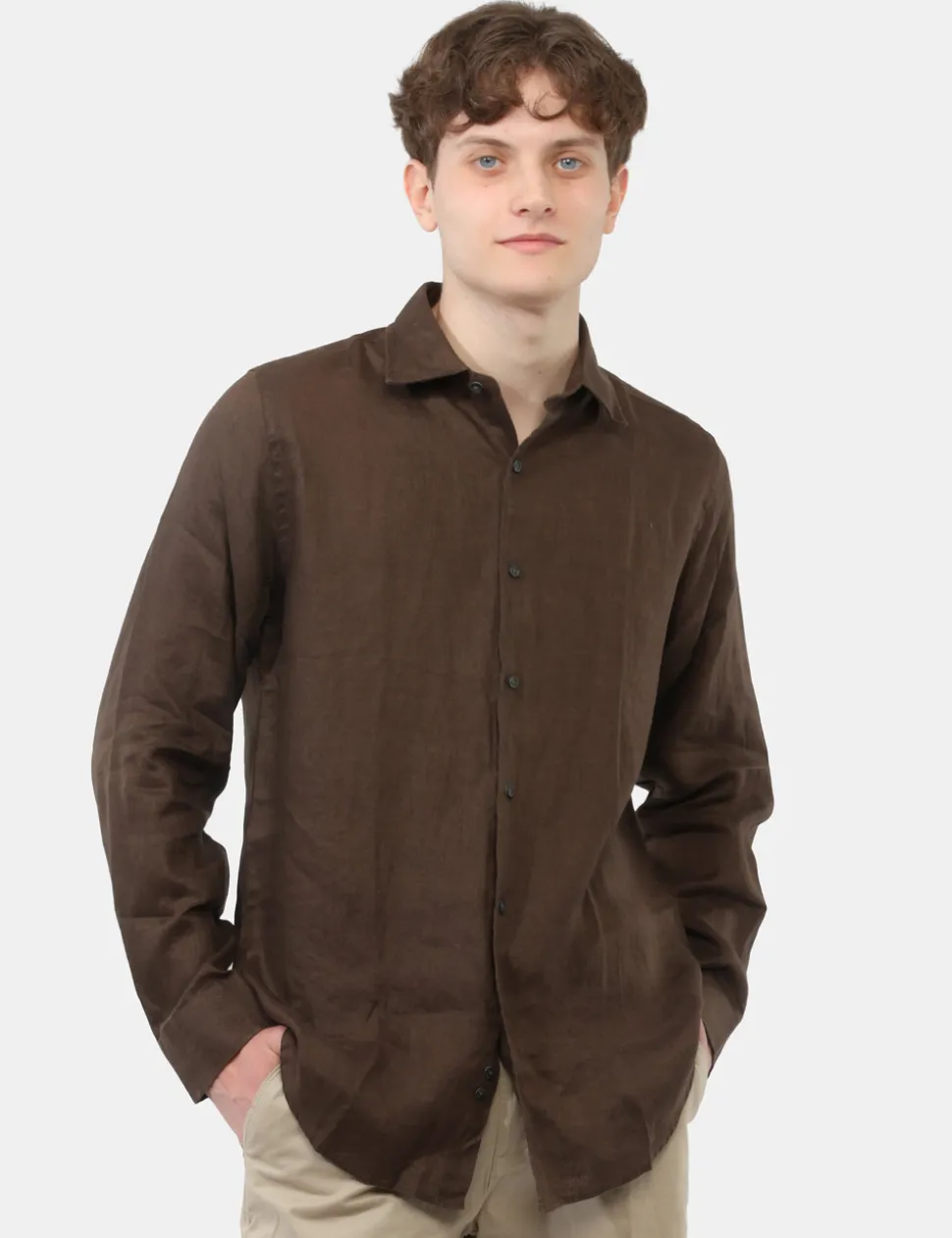 Camicia Prj22. Marrone
