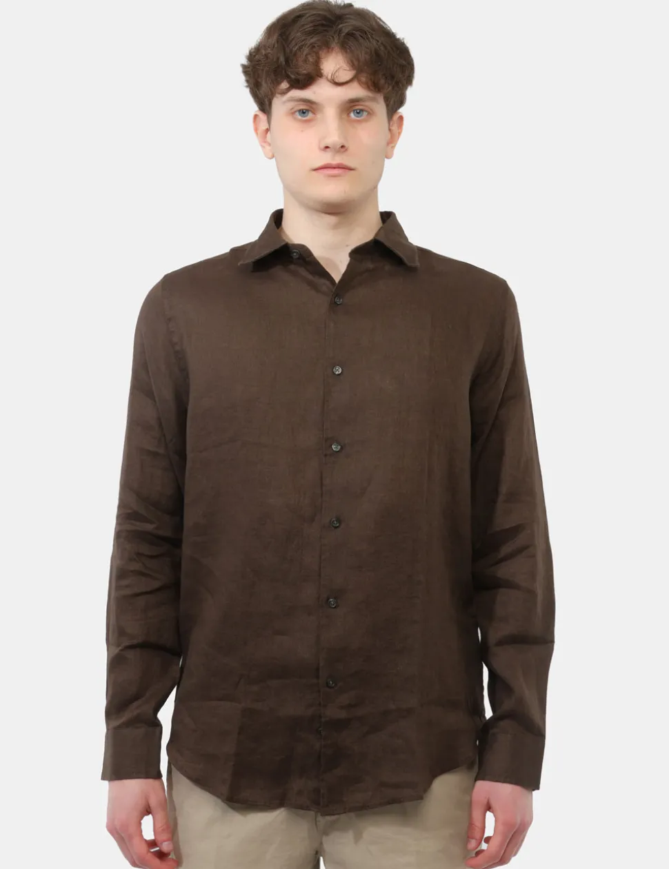 Camicia Prj22. Marrone