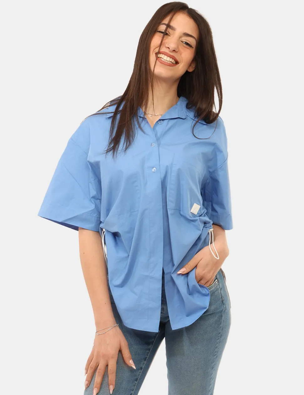 Camicia Via Delle Rose Azzurro