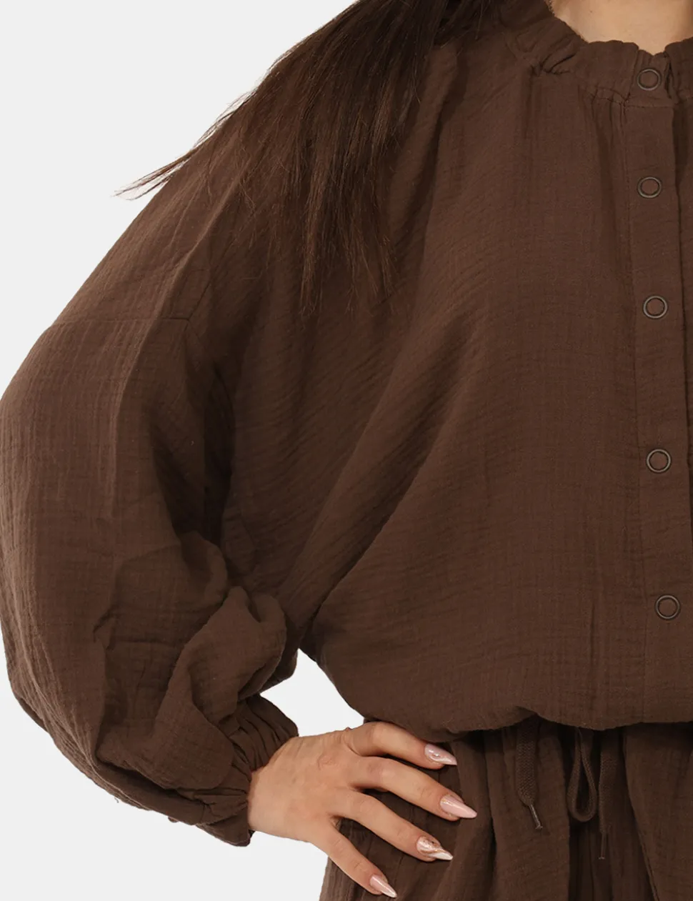 Camicia Via Delle Rose Marrone