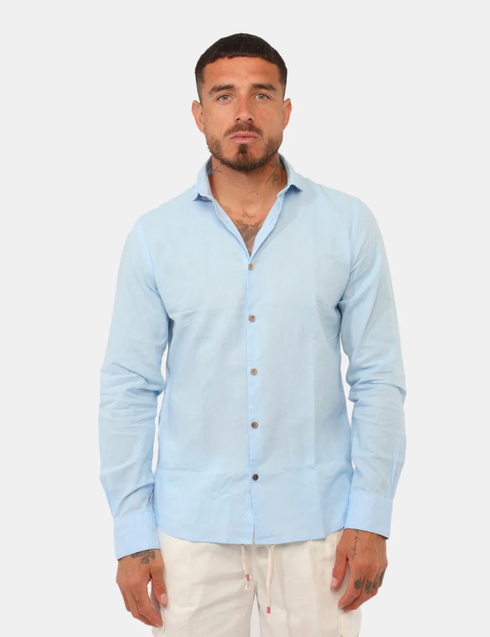 Camicia Yes Zee Azzurra