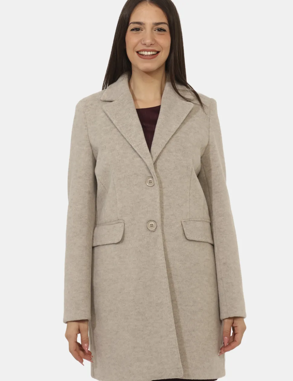Cappotto Materica Beige