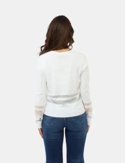 Cardigan Materica Bianco