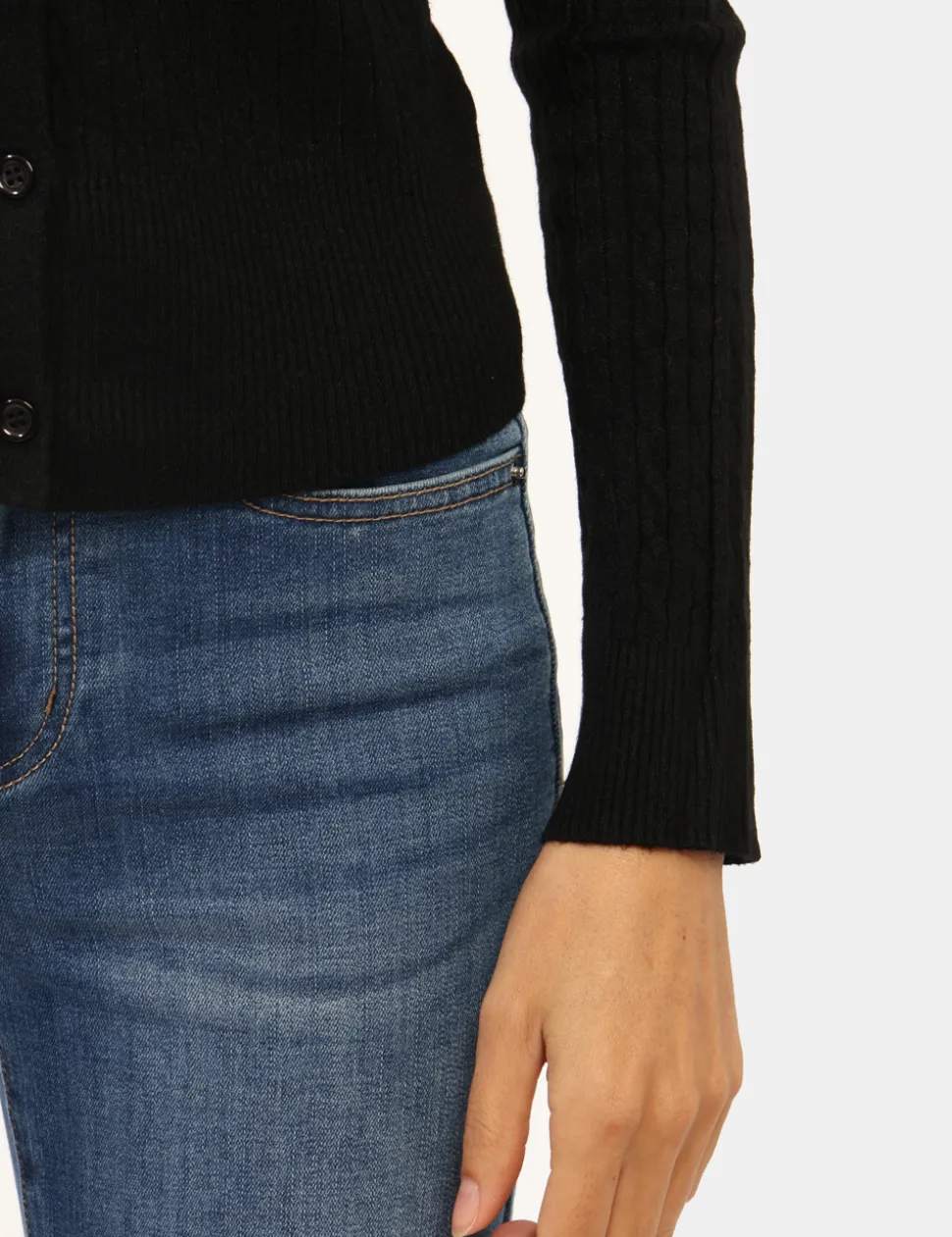 Cardigan Materica Nero
