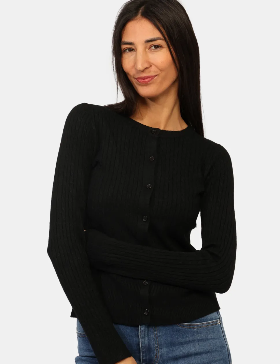 Cardigan Materica Nero