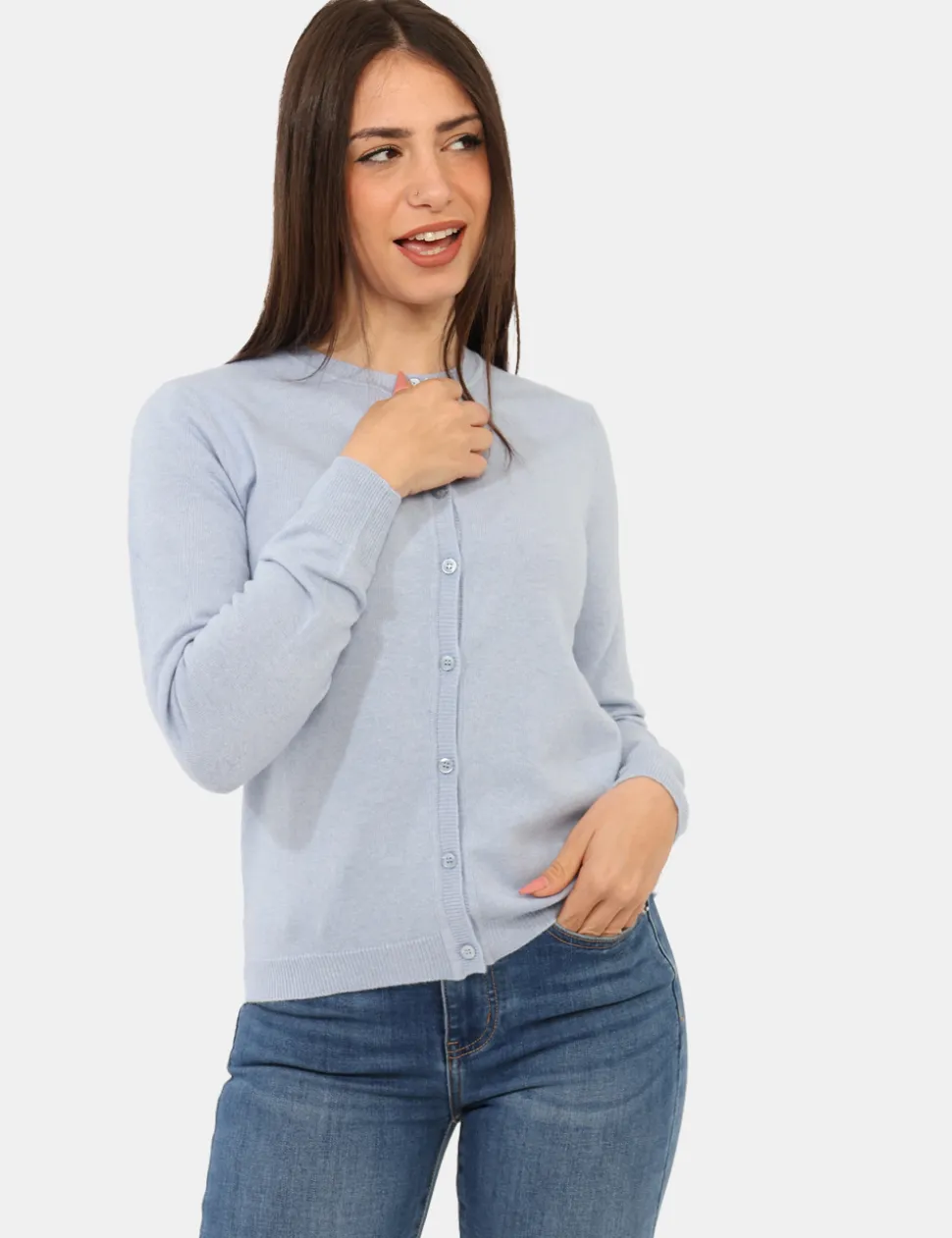 Cardigan Rue De Clerie Luxury Azzurro