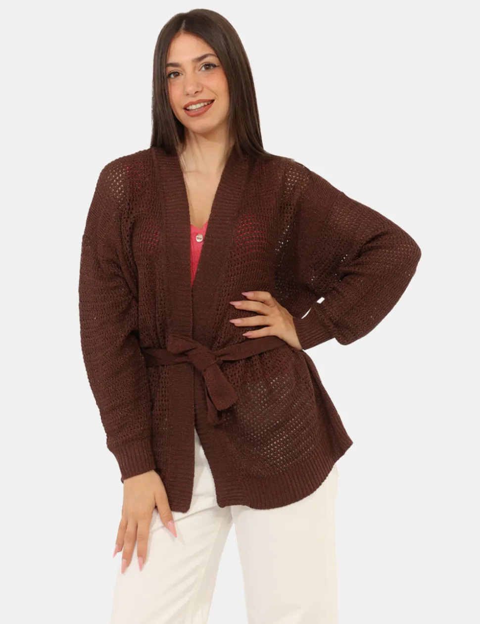 Cardigan Rue De Clerie Marrone