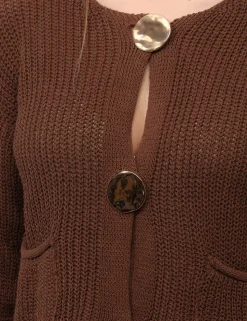 Cardigan Rue De Clerie Marrone