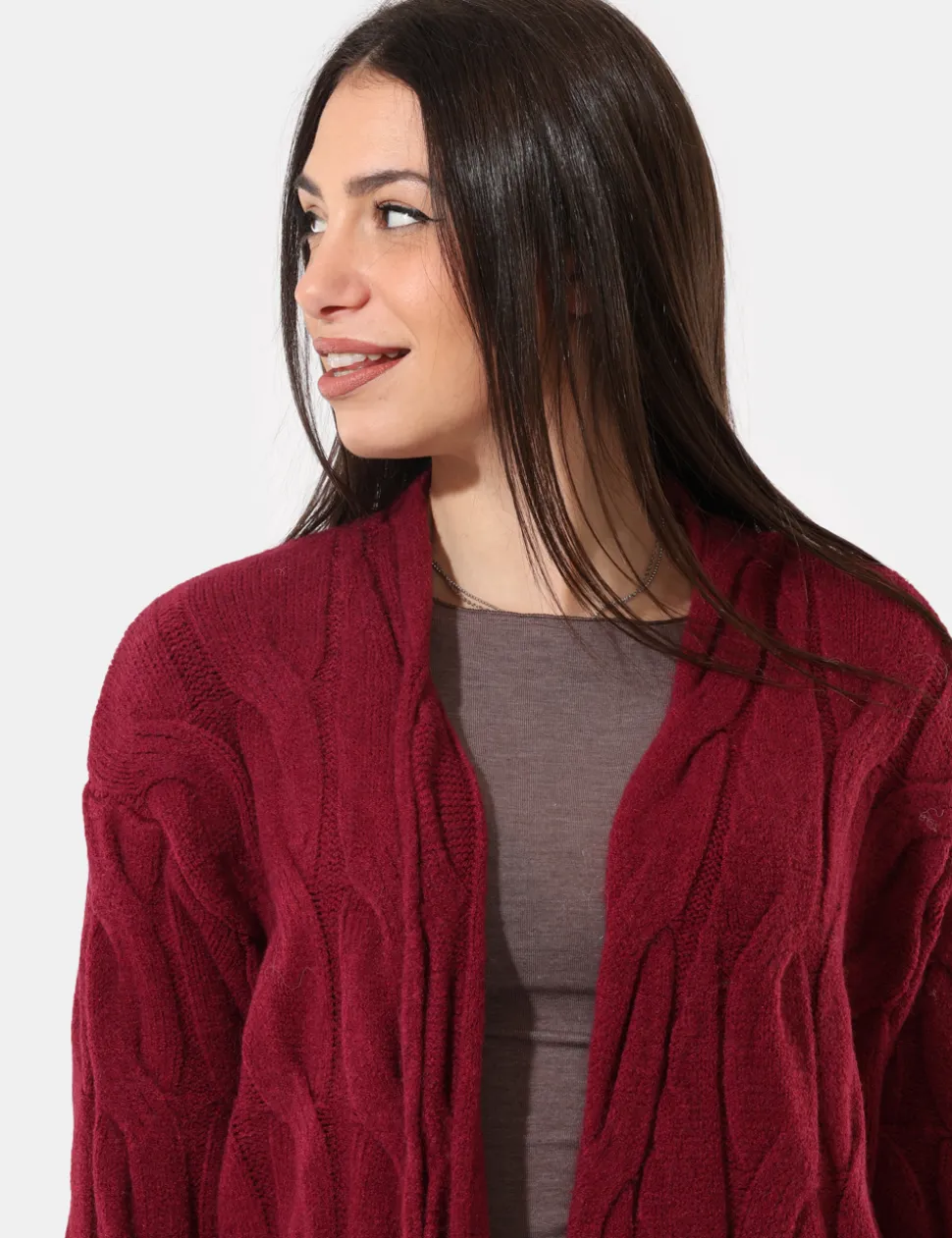 Cardigan Sandro Ferrone Bordeaux