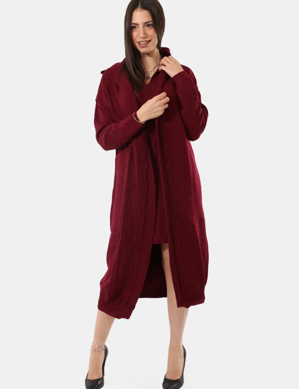 Cardigan Sandro Ferrone Bordeaux