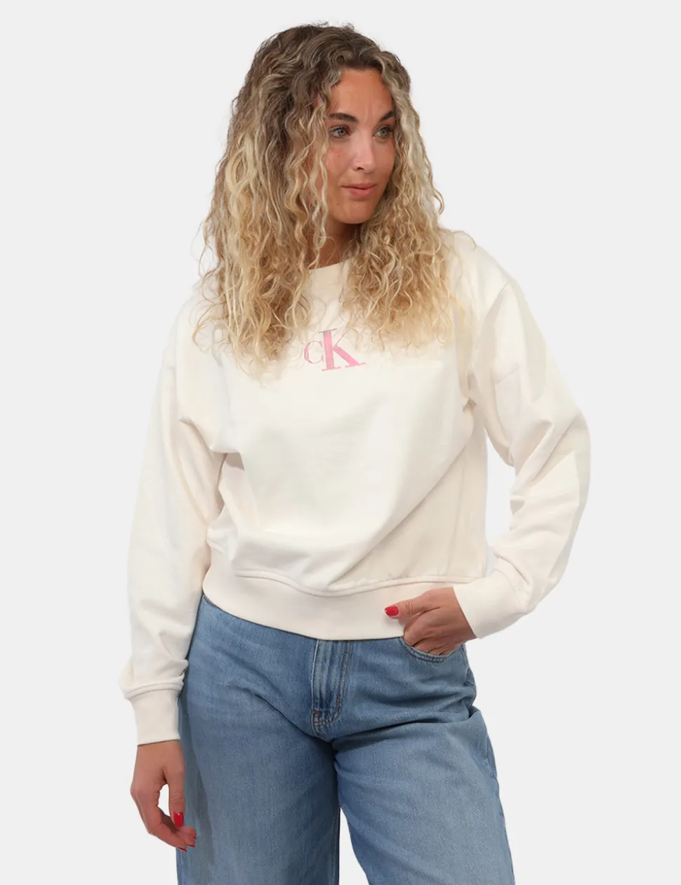 Felpa Calvin Klein Bianca