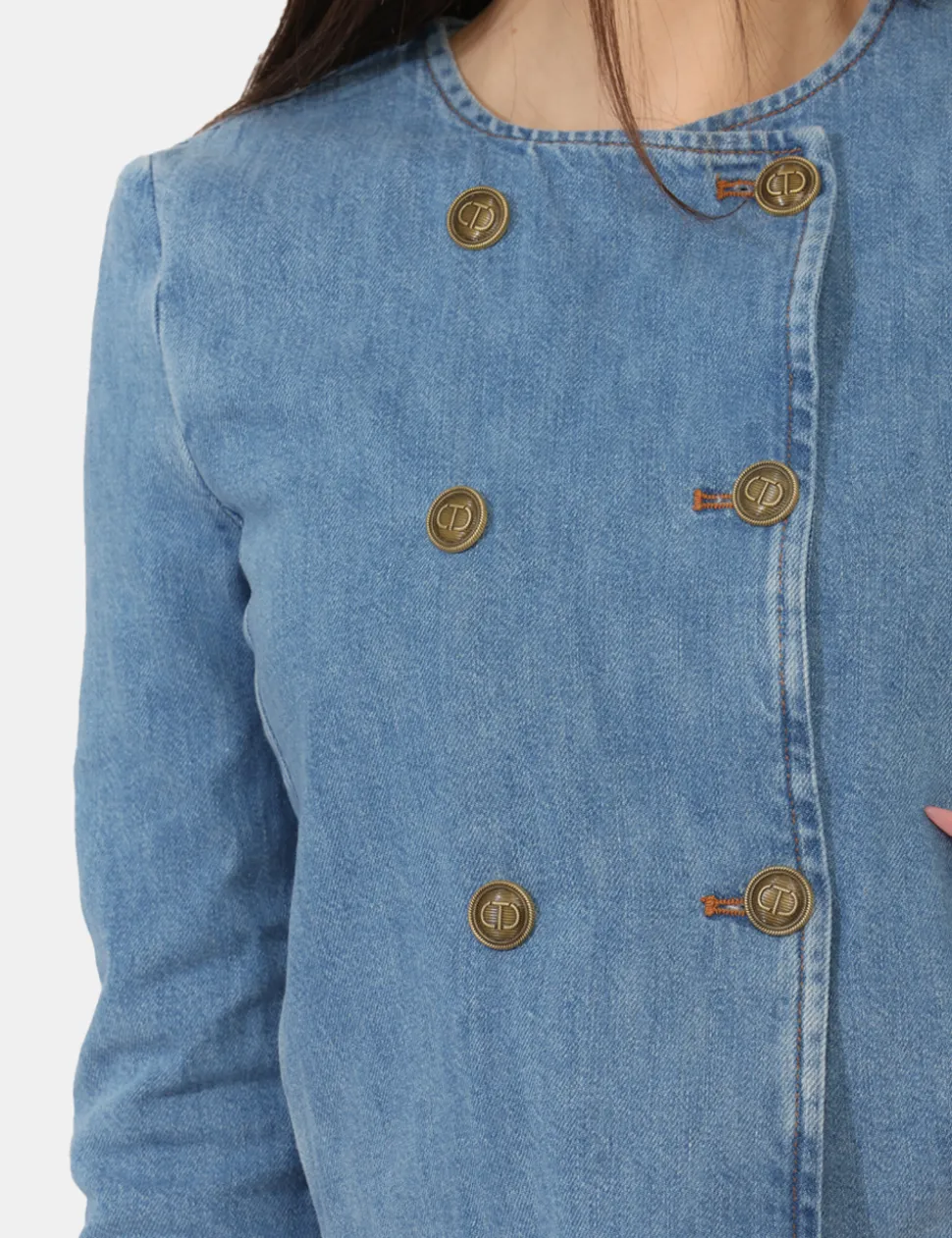 Giacca Twin Set Azzurra in denim