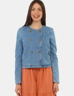 Giacca Twin Set Azzurra in denim