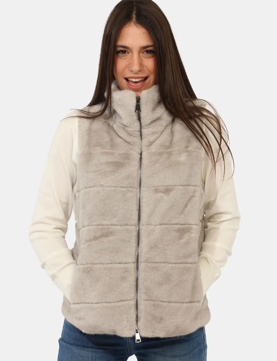 Gilet Materica Grigio