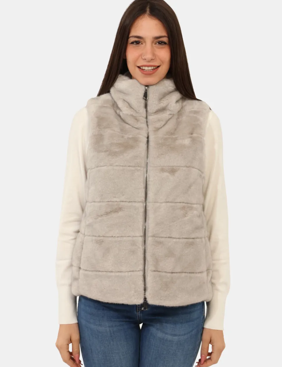 Gilet Materica Grigio