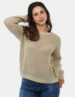 Maglia Materica Beige