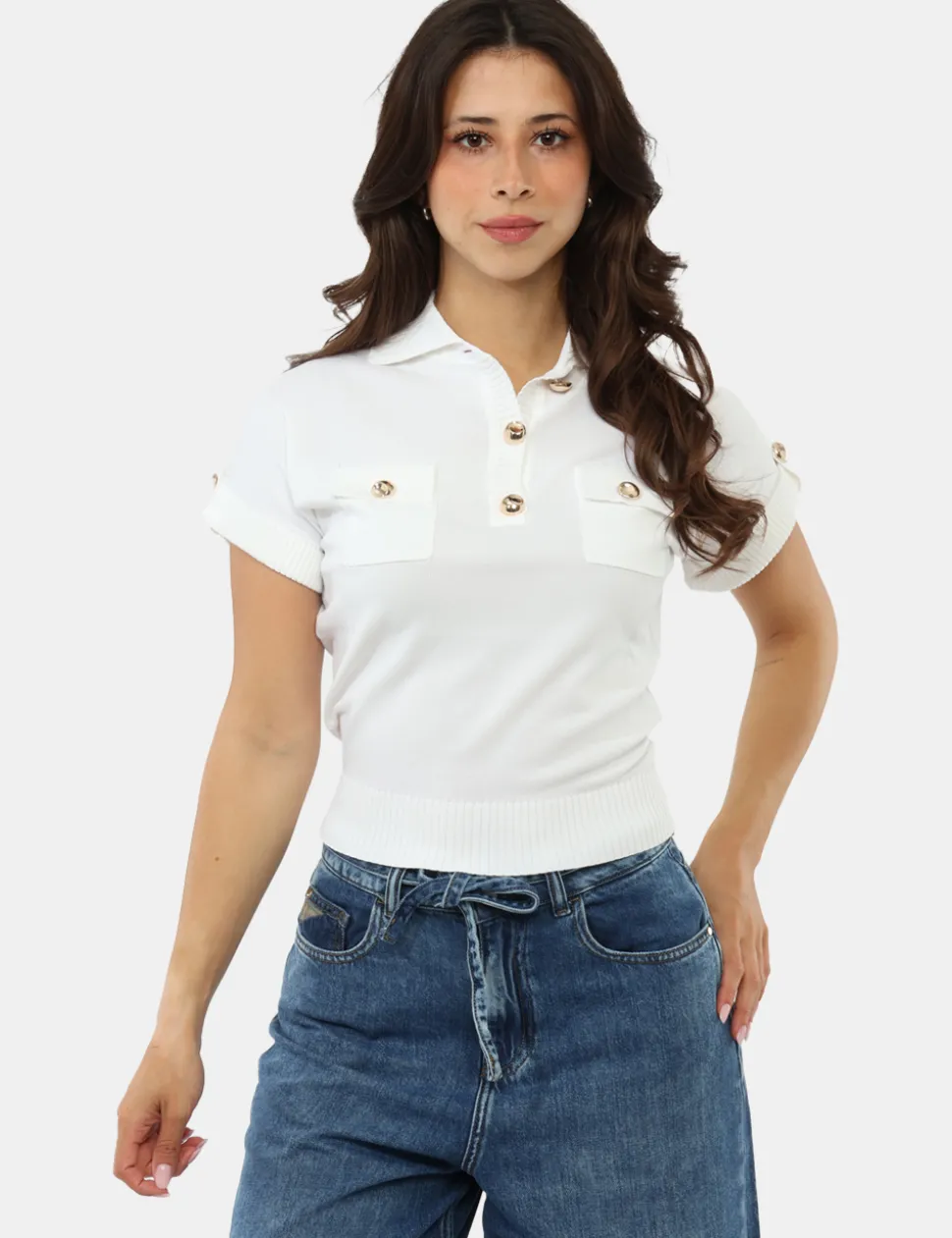 Maglia Materica Bianca