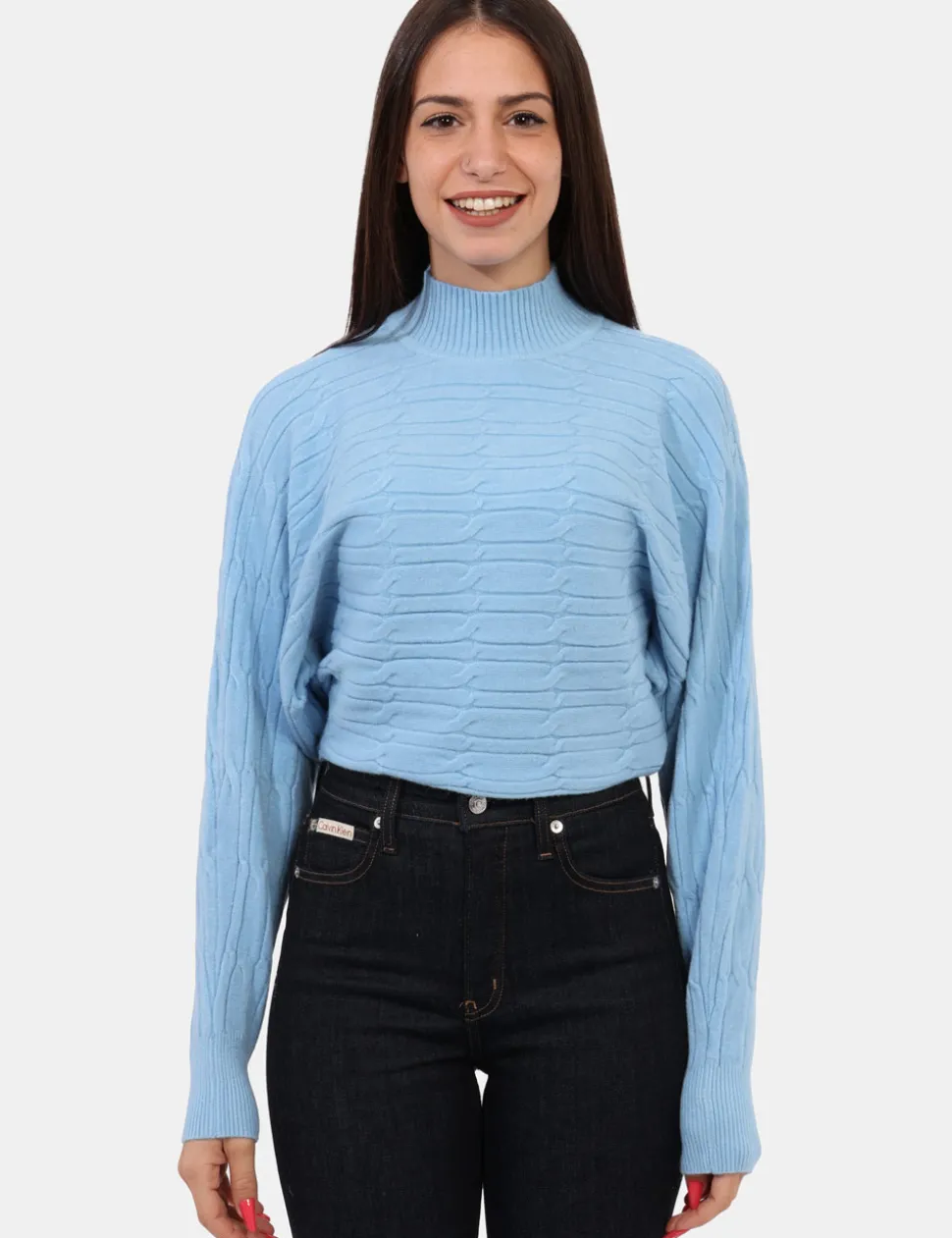 Maglione Materica Azzurro