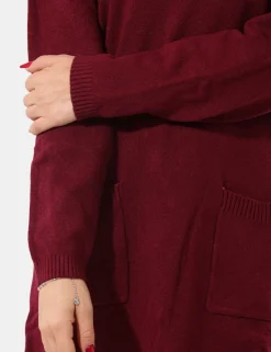 Maxi pull Sandro Ferrone Bordeaux