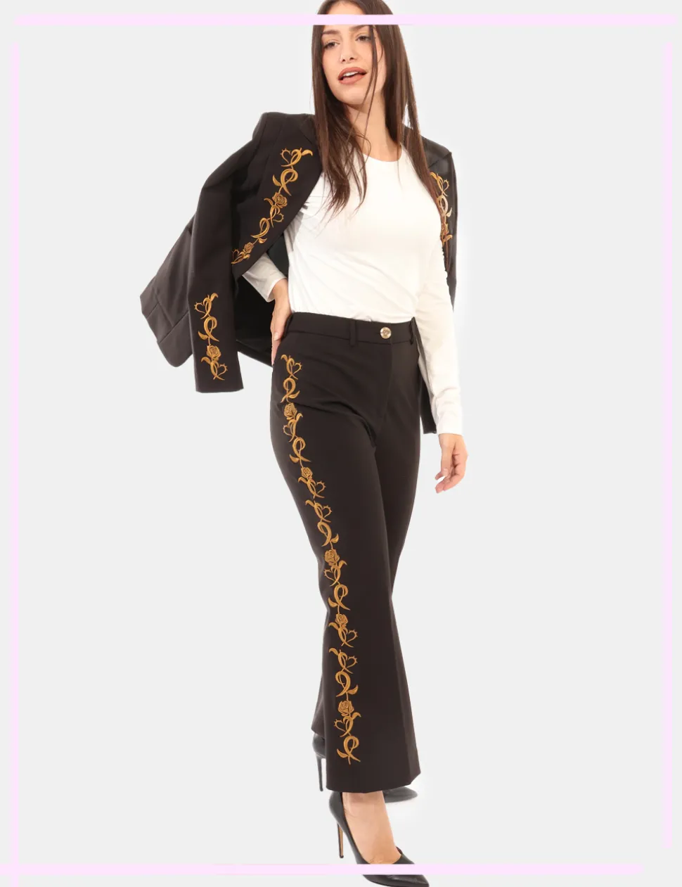 Pantalone Denny Rose Nero Taglia 42