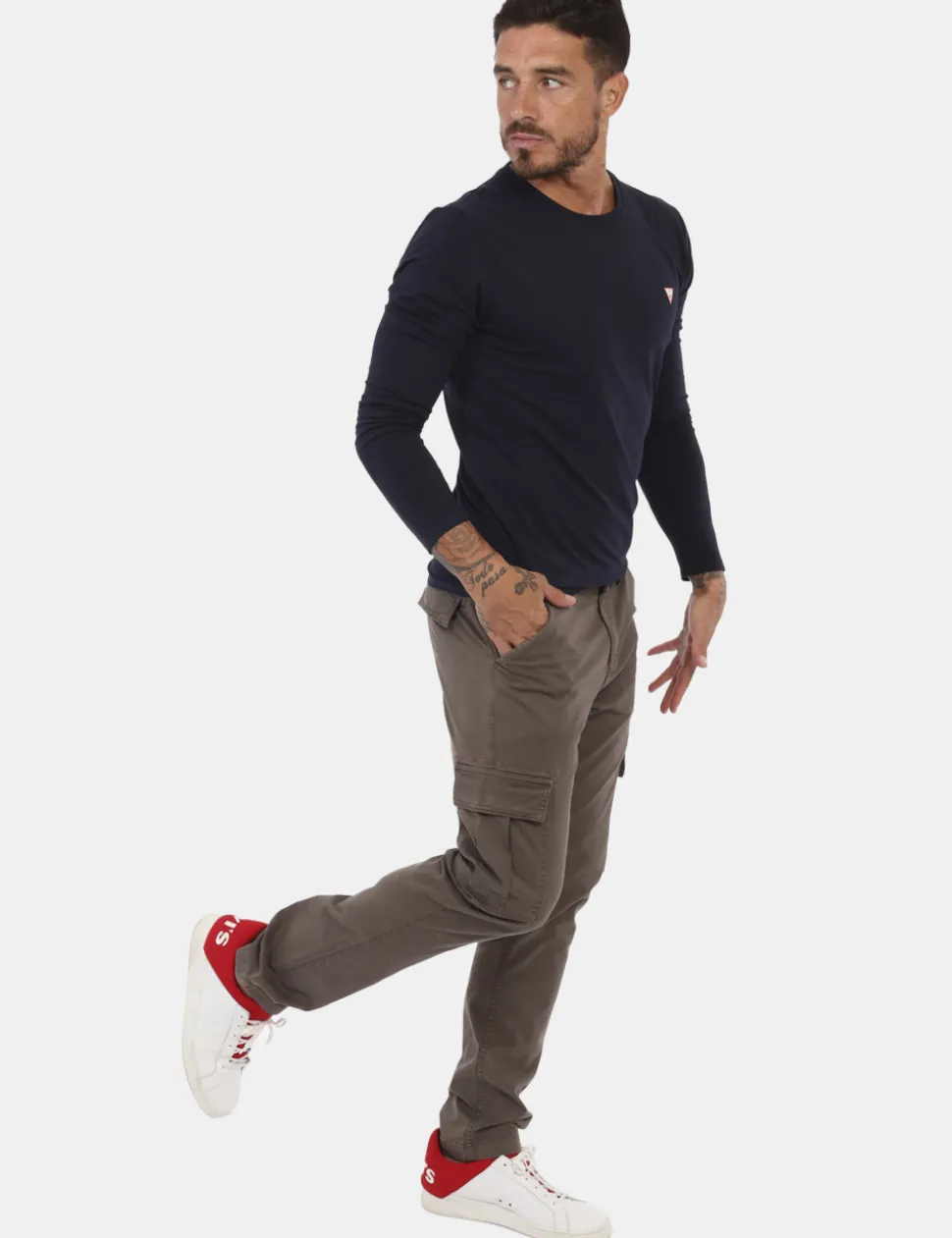 Pantaloni GUESS Marrone