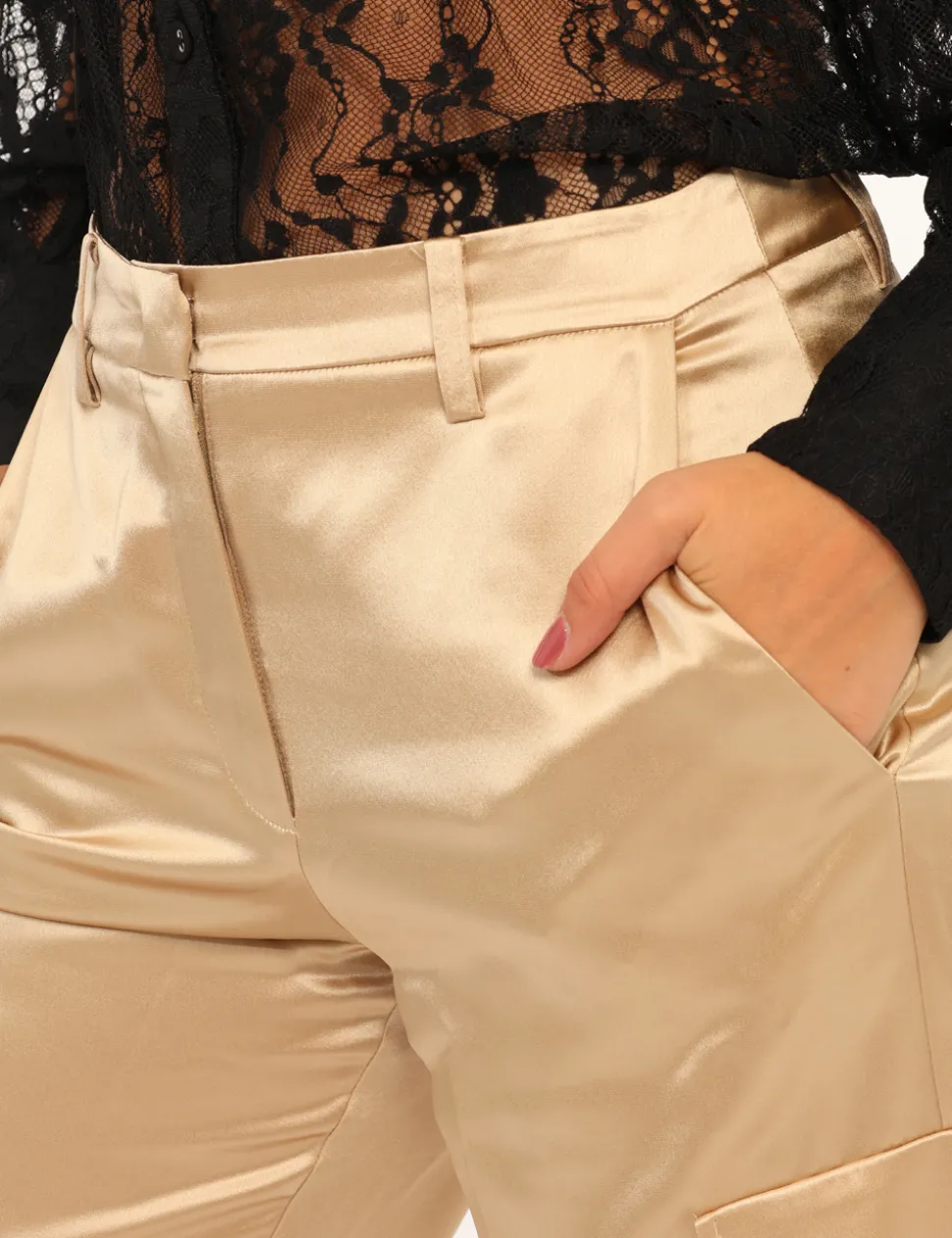 Pantaloni Guess Oro
