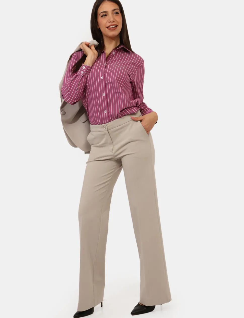 Pantaloni Materica Beige
