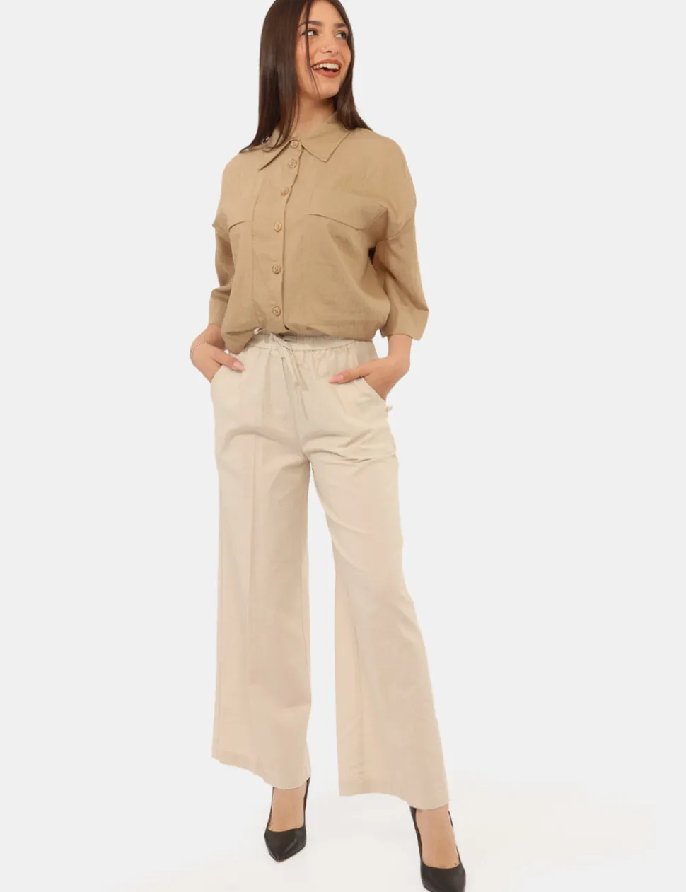 Pantaloni Yes Zee Beige