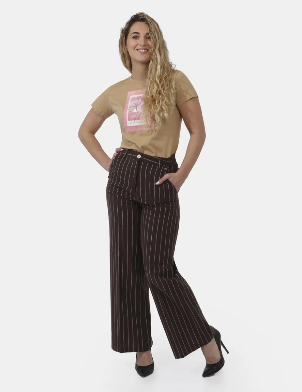 Pantaloni Yes Zee Marrone
