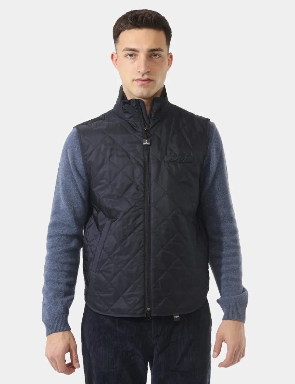 Piumino smanicato Bernese Blu