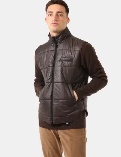 Piumino smanicato Bernese Marrone