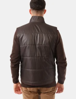 Piumino smanicato Bernese Marrone