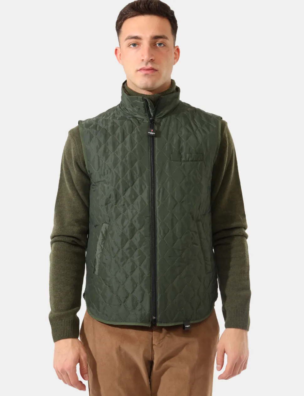Piumino smanicato Bernese Verde