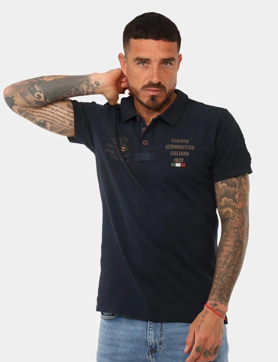 Polo Aeronautica Italiana Blu