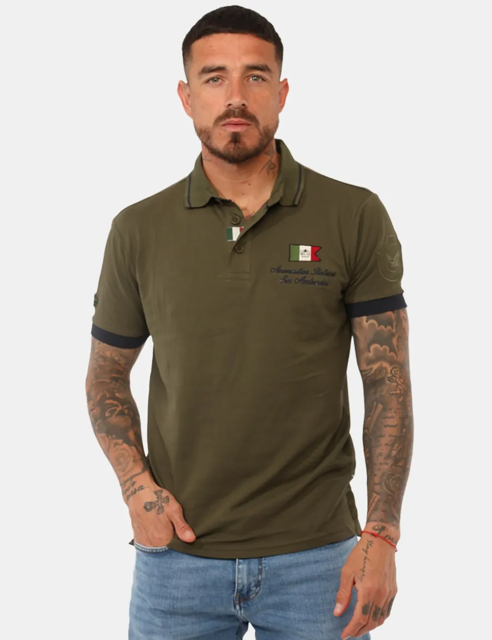 Polo Aeronautica Italiana Verde militare