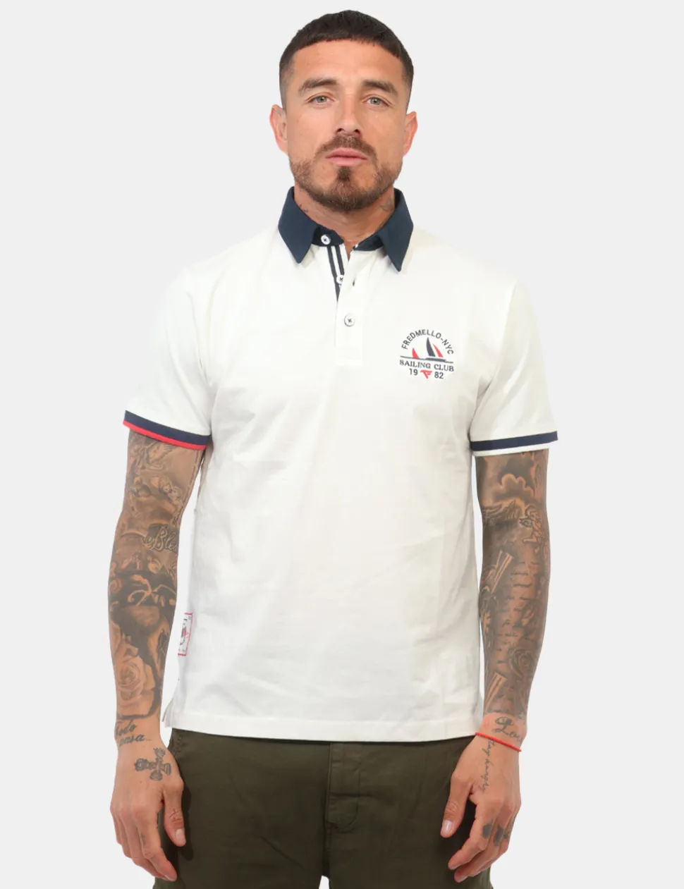 Polo Fred Mello Bianca