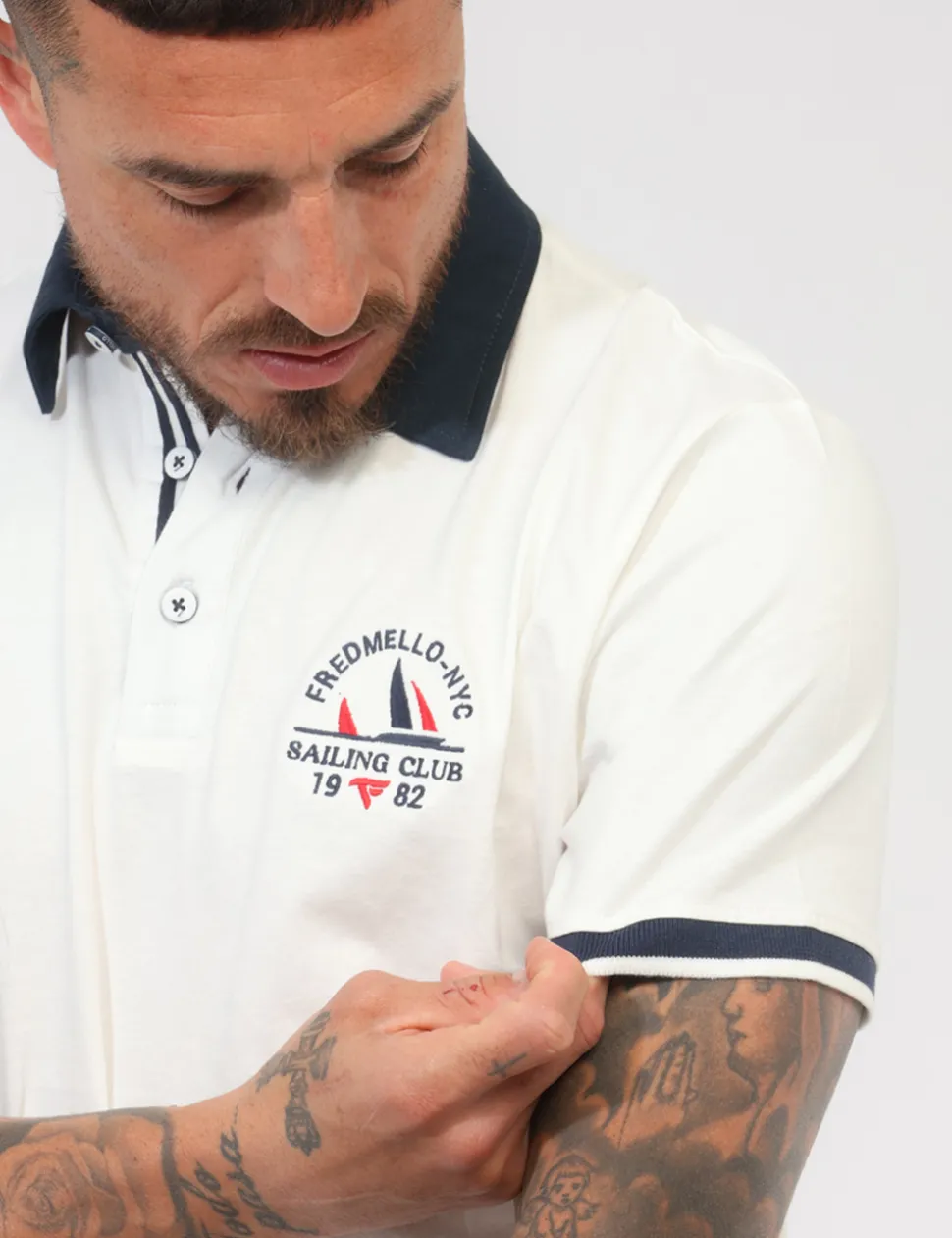 Polo Fred Mello Bianca
