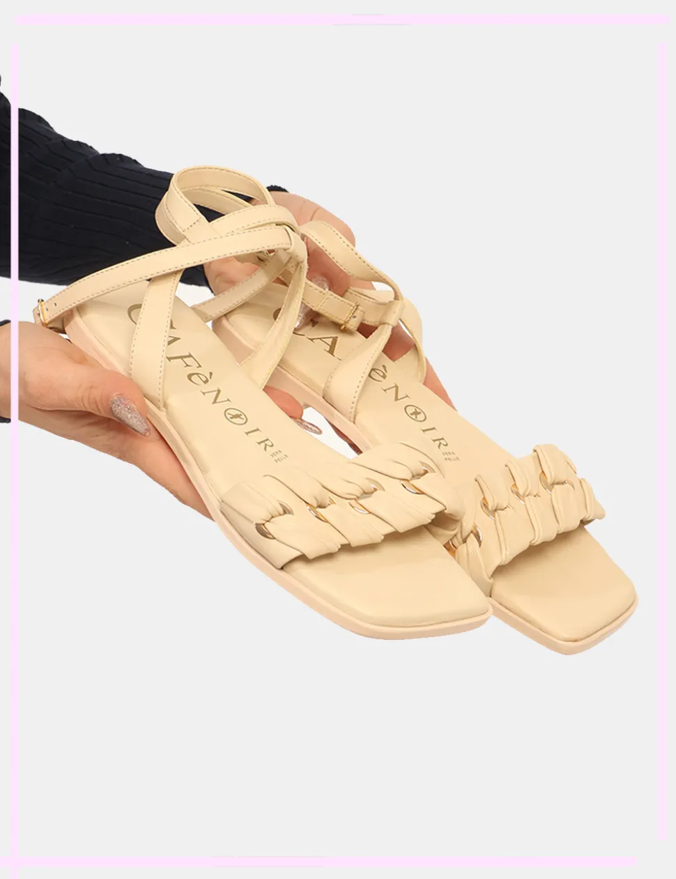 Sandali Cafe`Noir Beige tg.37