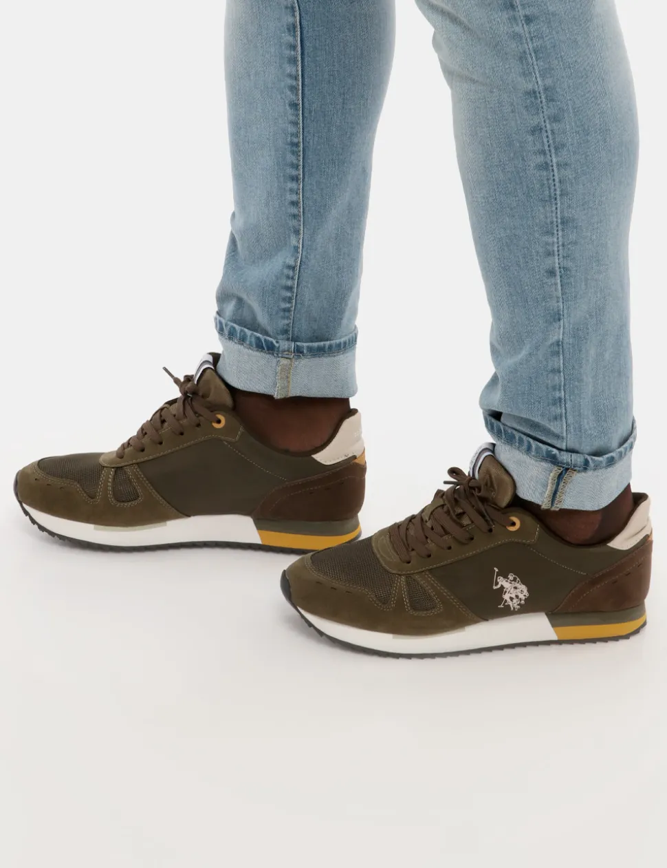Sneakers U.S. POLO ASSN. Colourblock con inserti in nylon