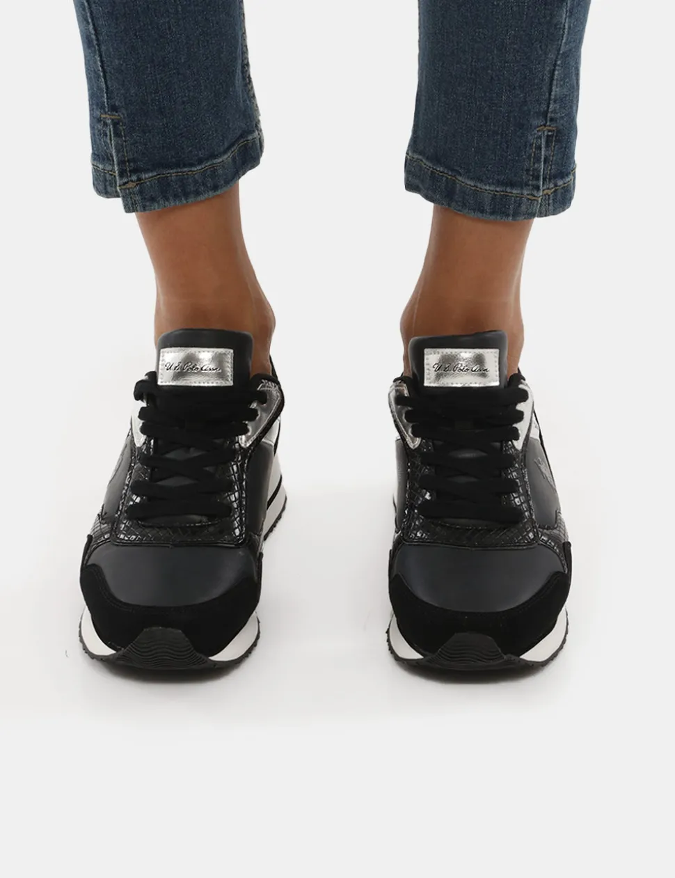 Sneakers U.S. Polo Assn con inserti argento