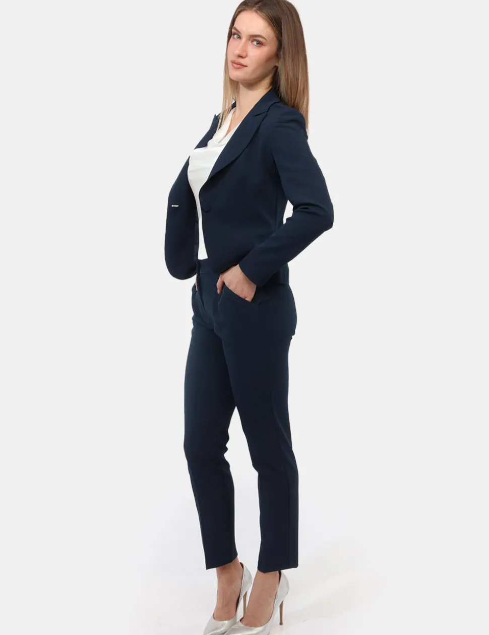 Tailleur Giacca Pantalone Rue De Clerie Blu