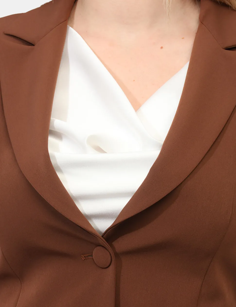 Tailleur Giacca Pantalone Rue De Clerie Marrone