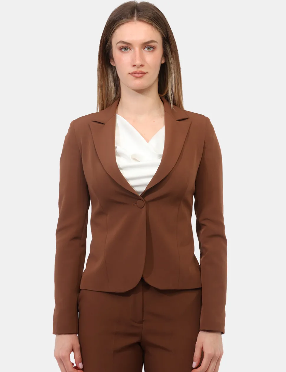 Tailleur Giacca Pantalone Rue De Clerie Marrone