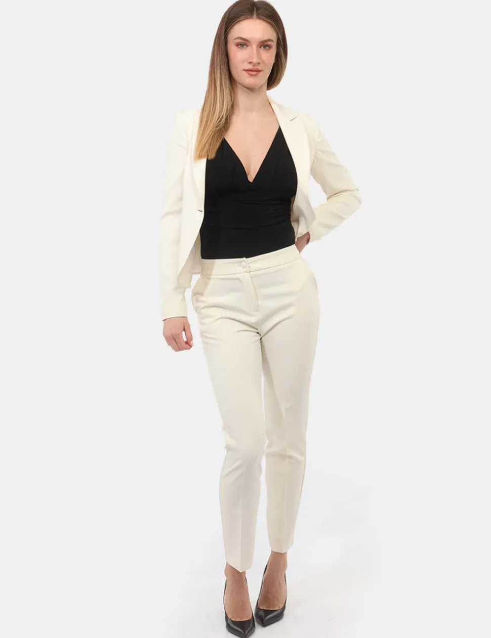 Tailleur Giacca Pantalone Rue De Clerie Beige