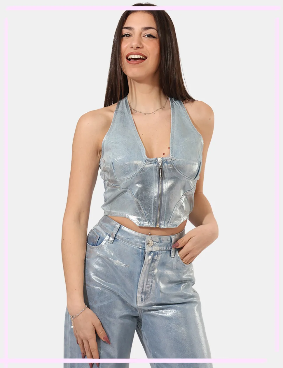 Top Denny Rose Azzurro tg.S