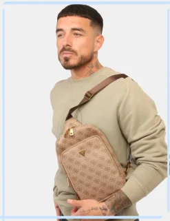 Tracolla Guess Marrone
